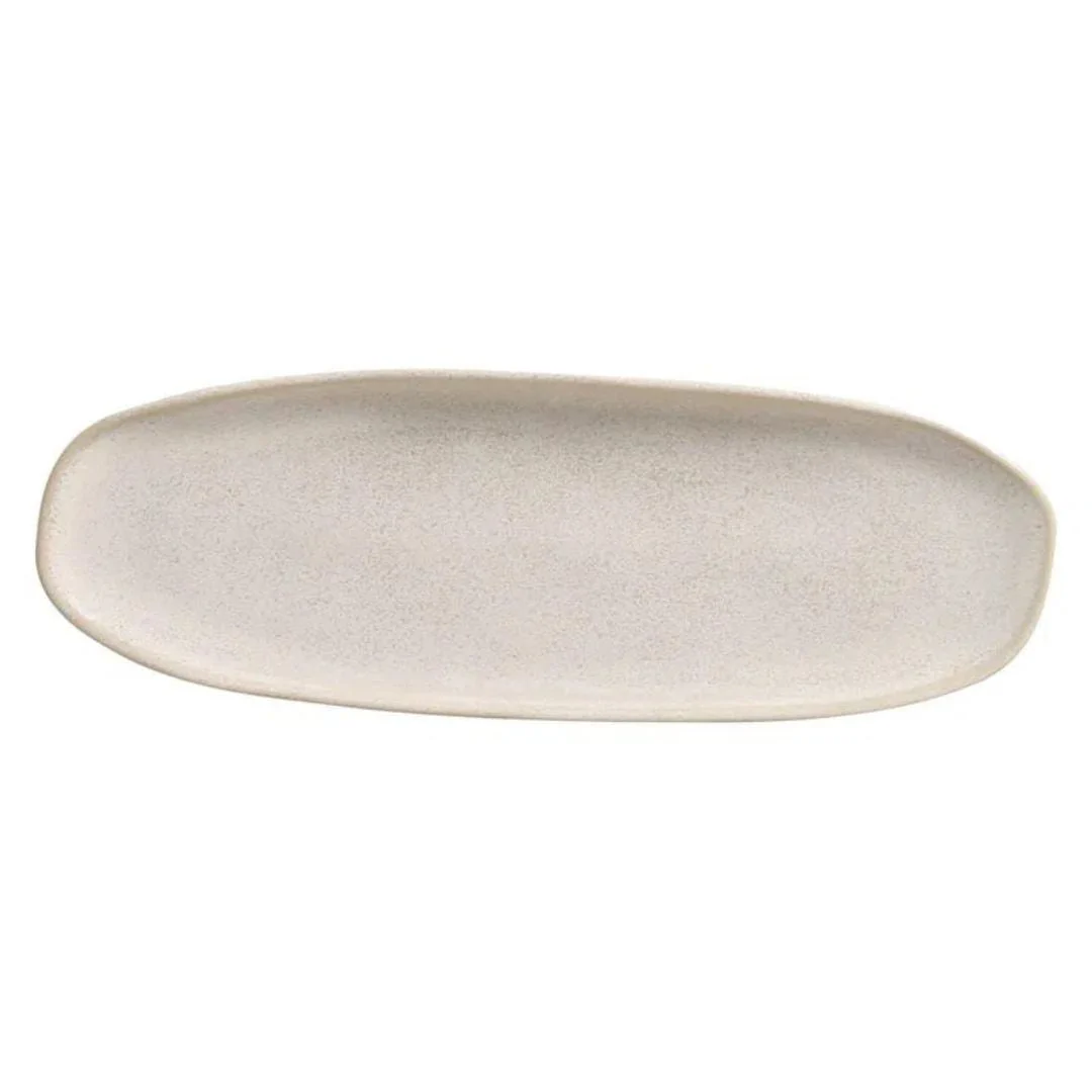 Travessa Oval Orgânica Latte Off White 36cm