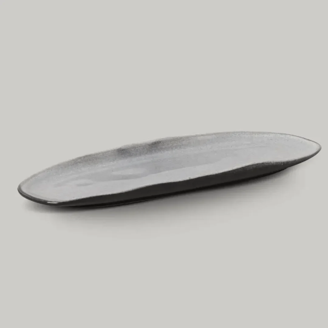 Travessa Oval Rasa Orgânica Dust Cinza 36cm - Image 3