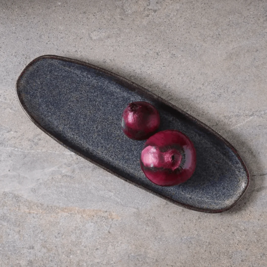 Travessa Oval Rasa Orgânico Titanium Preta 36cm - Image 3