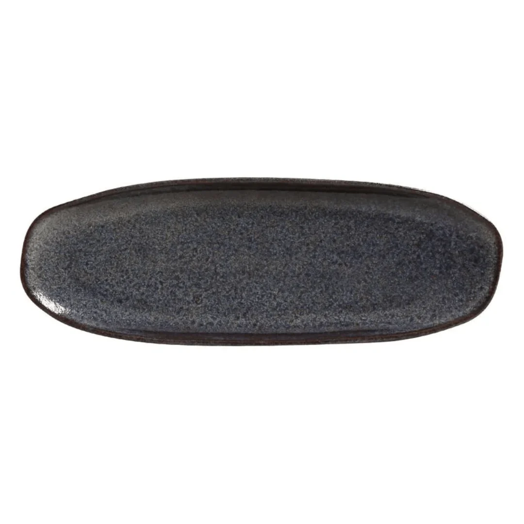 Travessa Oval Rasa Orgânico Titanium Preta 36cm - Image 5
