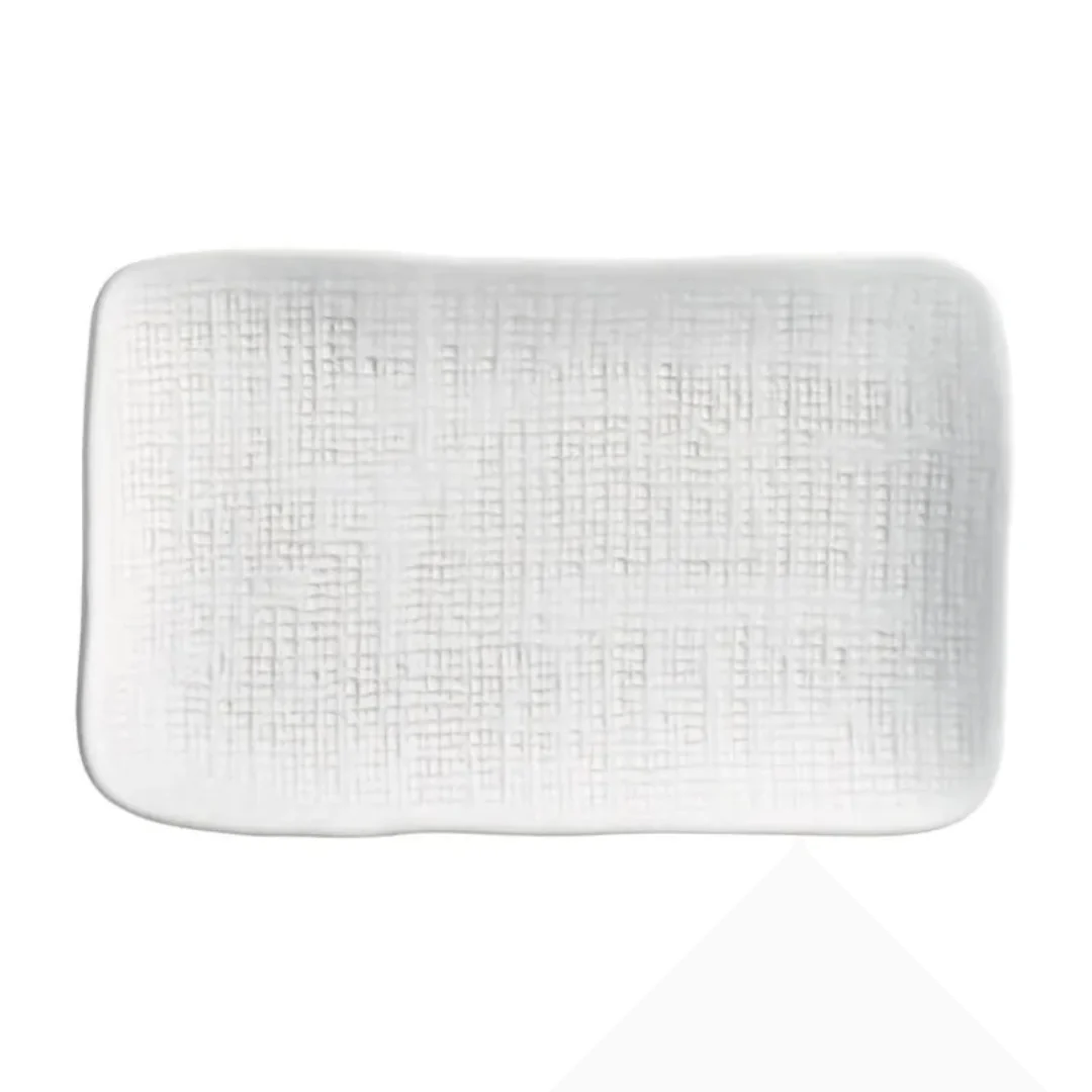 Travessa Retangular Juta Echo Branca 27cm - Image 2