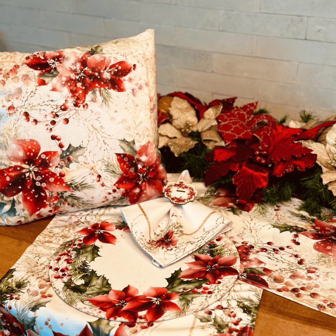 Trilho de Mesa Flores Natal 1,43M - Image 3