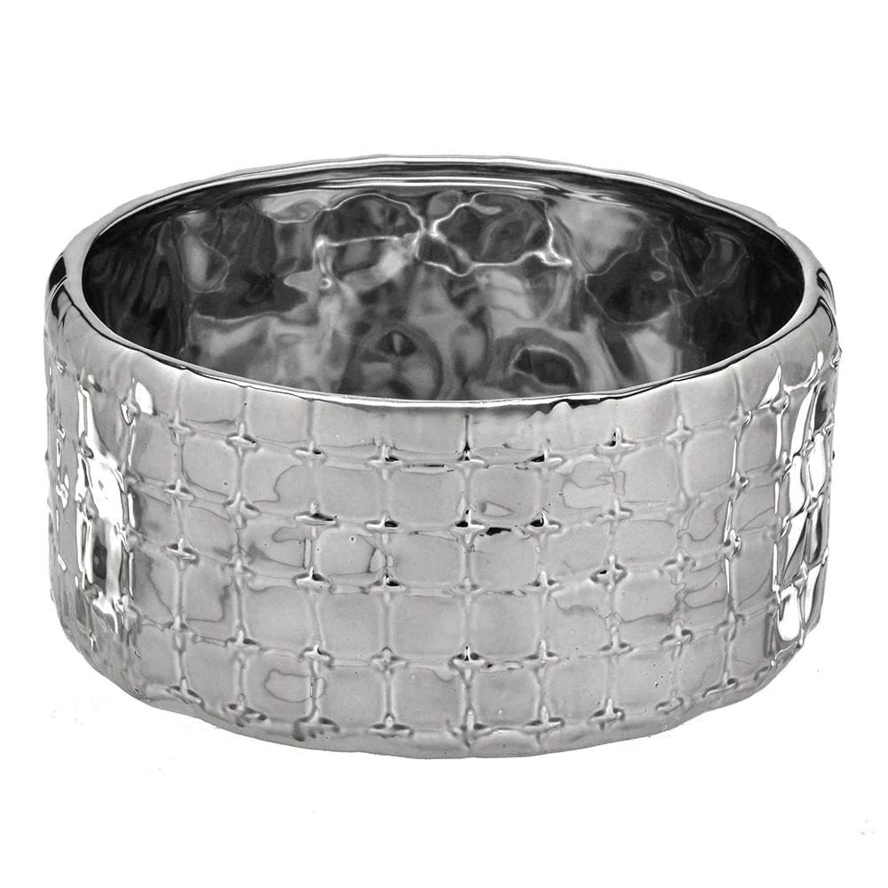 Vaso Cachepot Decorativo Cromado