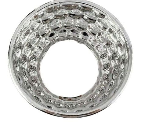 Vaso Cachepot Dots em Cerâmica Metalizado Prata M 21cm - Image 2