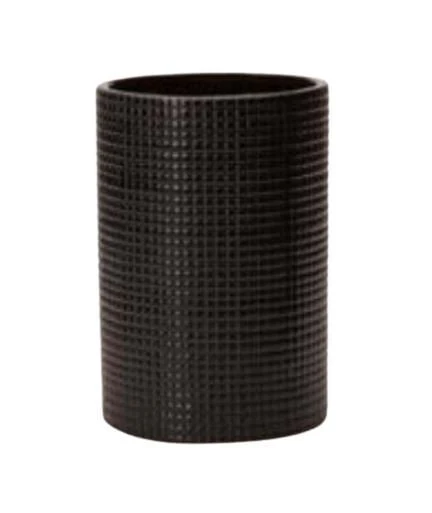 Vaso Cachepot em Cerâmica Preto 21cm x 14cm