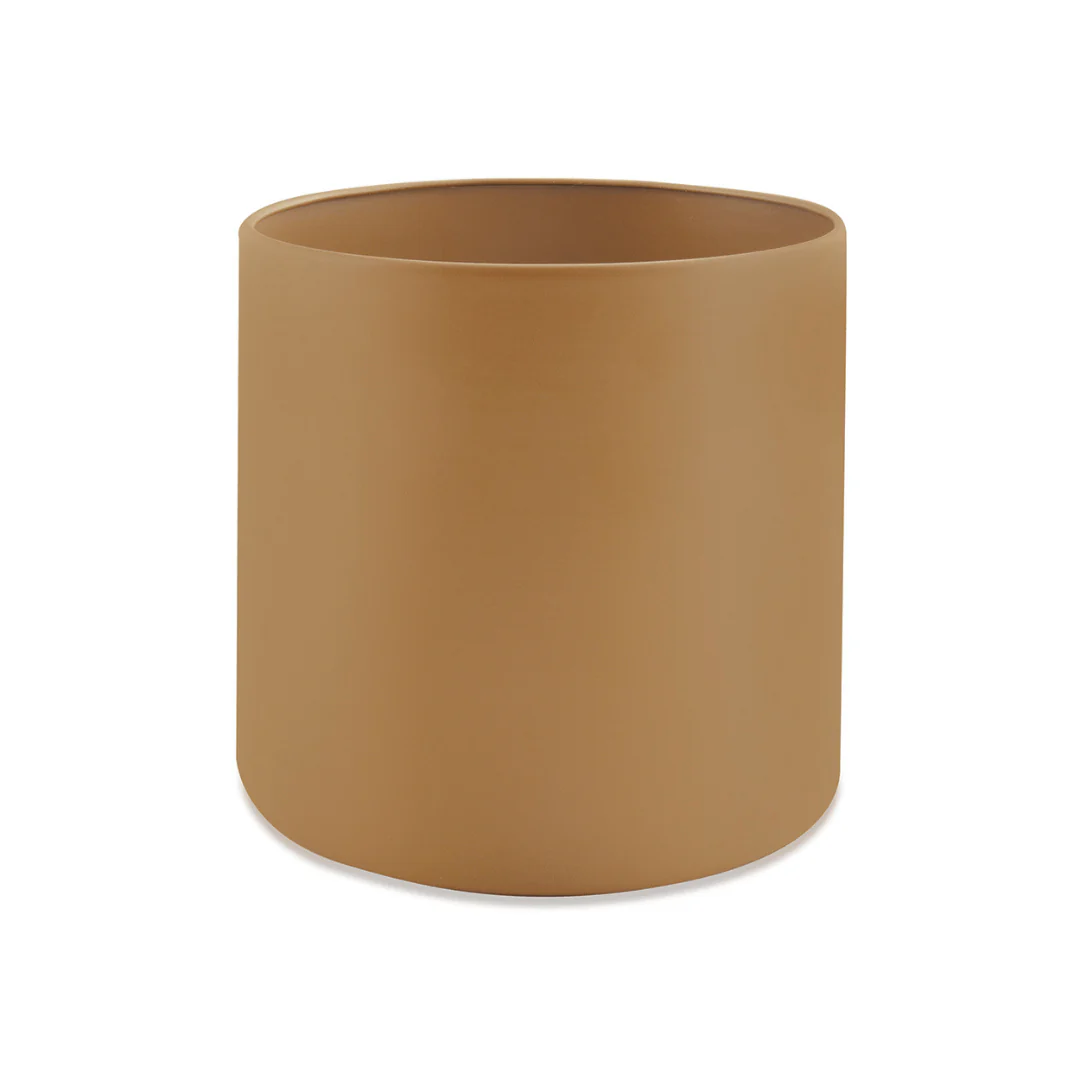 Vaso Cachepot em Metal Marrom 14cm