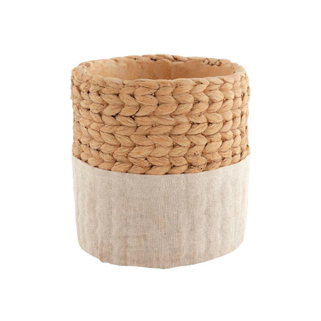Vaso Cachepot Estilo Palha Cimento 17,5 cm - Image 2
