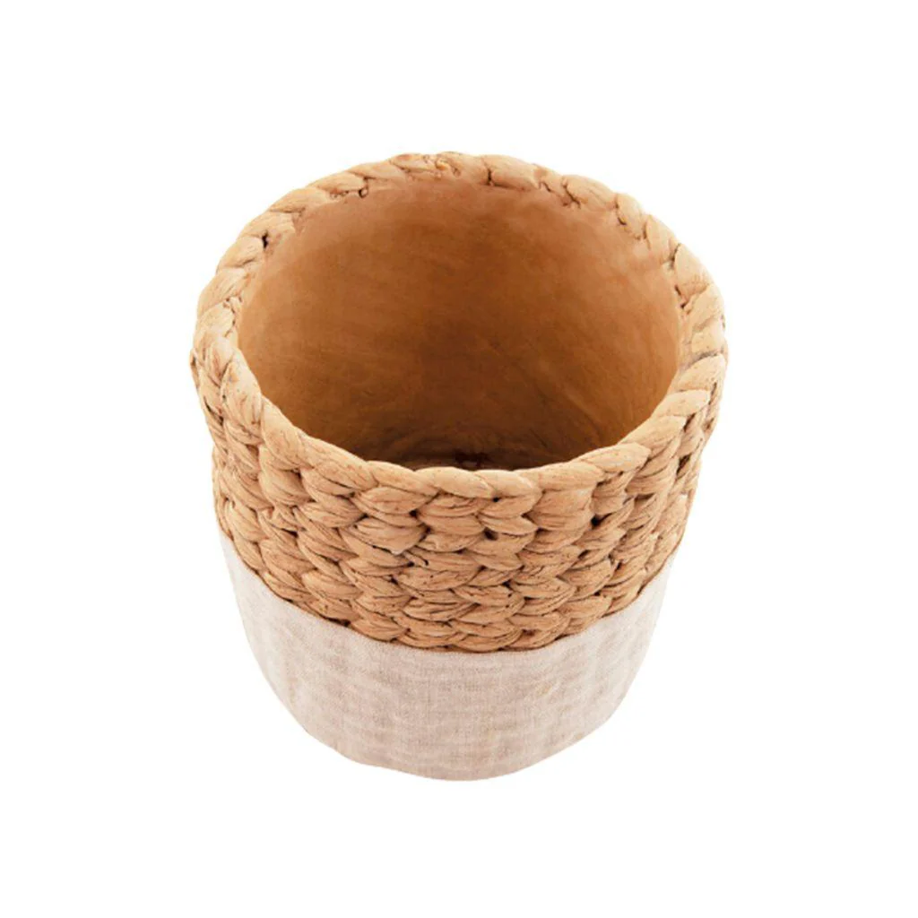 Vaso Cachepot Estilo Palha Cimento 17,5 cm - Image 3
