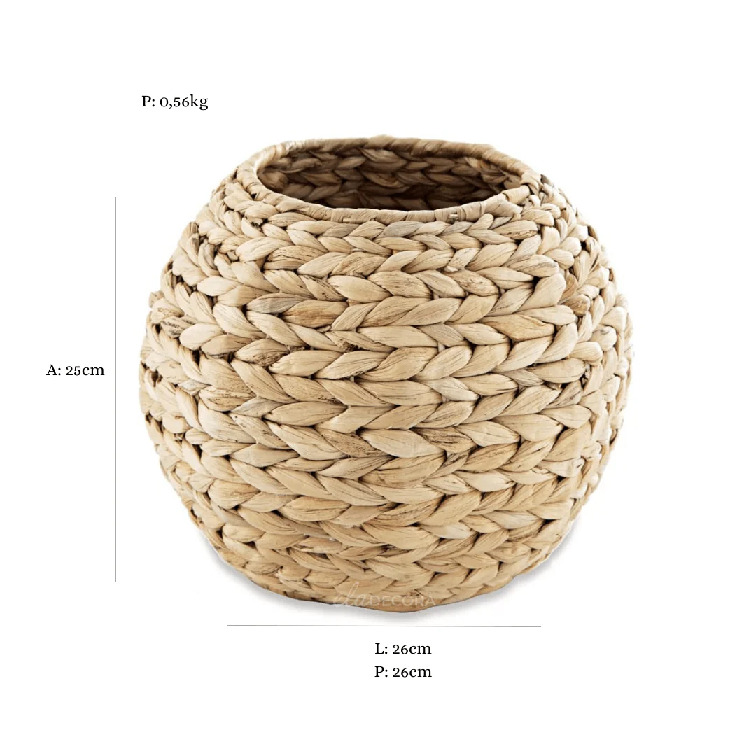 Vaso Cachepot Fibra Natural 26 cm - Image 4