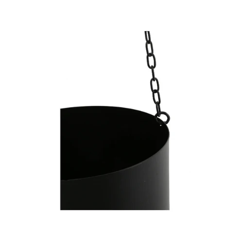 Vaso Cachepot Pendente em Metal Preto 16,5cm - Image 2