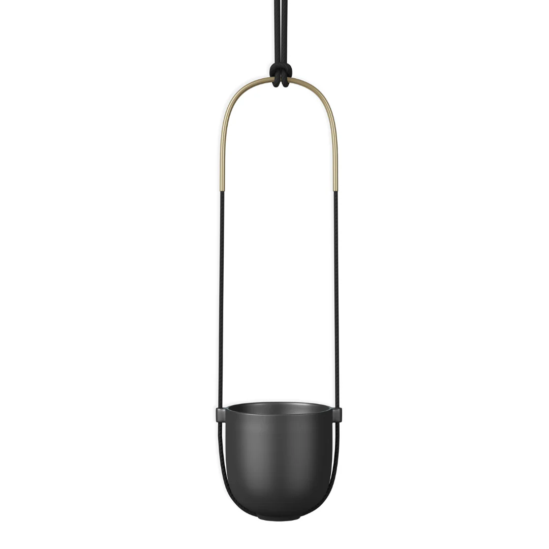 Vaso Cachepot Suspenso Preto - Image 2