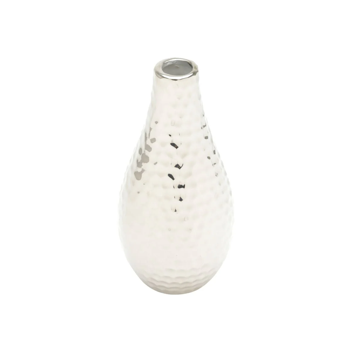 Vaso em Cerâmica Cromado 20cm x 10cm