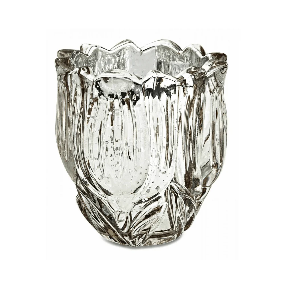 Vaso Decorativo Champanhe Cachepot Vidro - 10 cm
