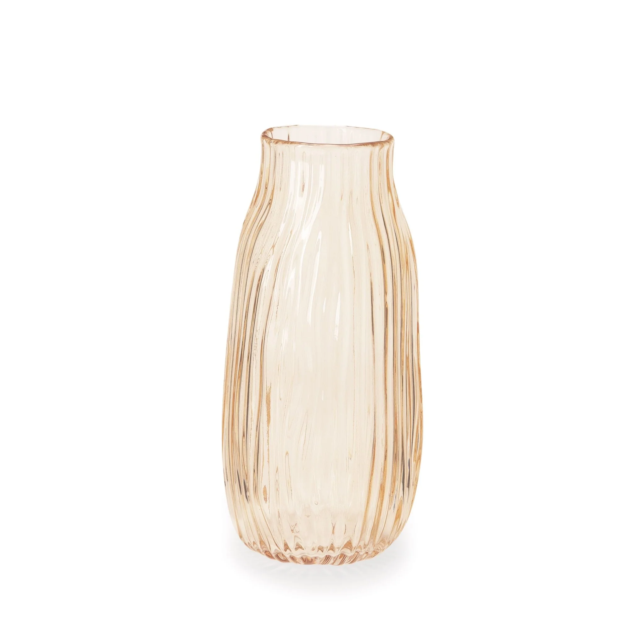 Vaso de Vidro Âmbar 23cm