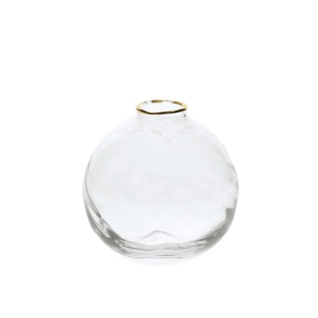 Vaso de Vidro com Borda de Ouro P 9,5cm - Image 3