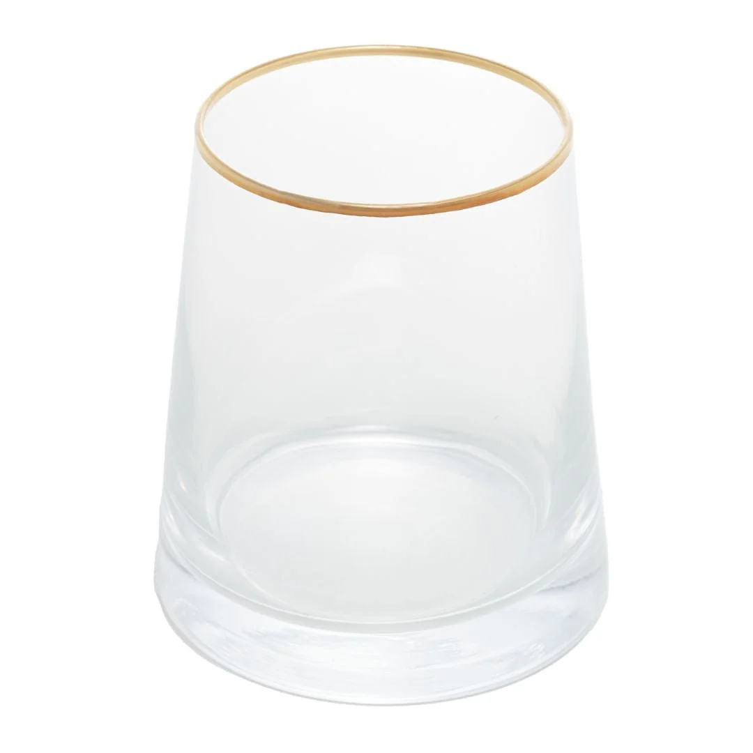 Vaso de Vidro com Borda Dourada Liz 11cm x 12cm - Image 2