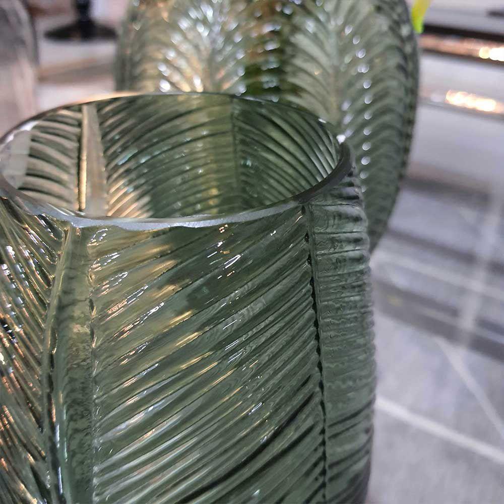 Vaso de Vidro Transparente Verde 20cm - Image 2