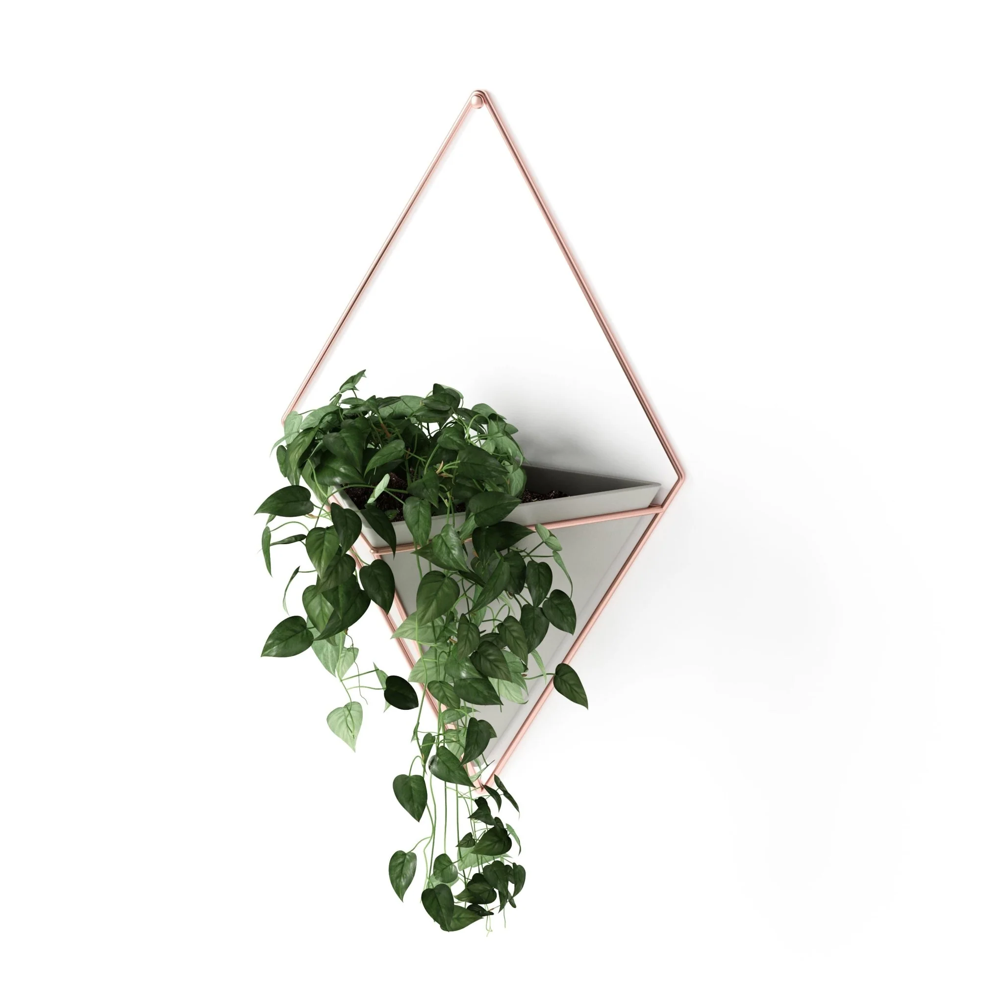 Vaso Decorativo Cachepot de Parede Triangular de Concreto 18 cm x 11,5 cm - Image 3