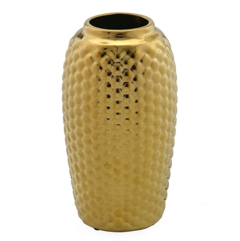 Vaso Decorativo Dourado 21,5cm x 12cm