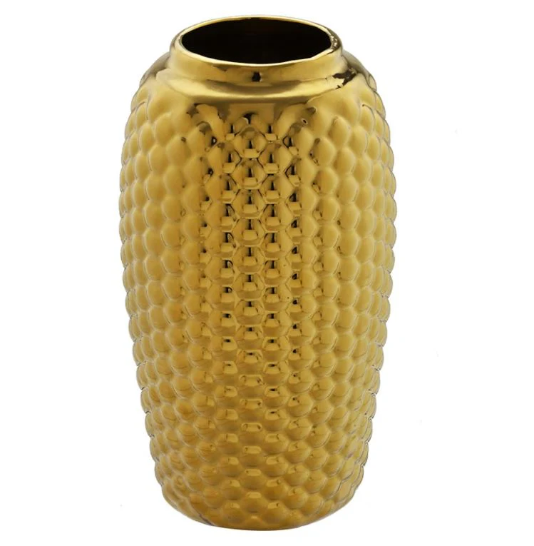 Vaso Decorativo Dourado 28cm x 15,5cm