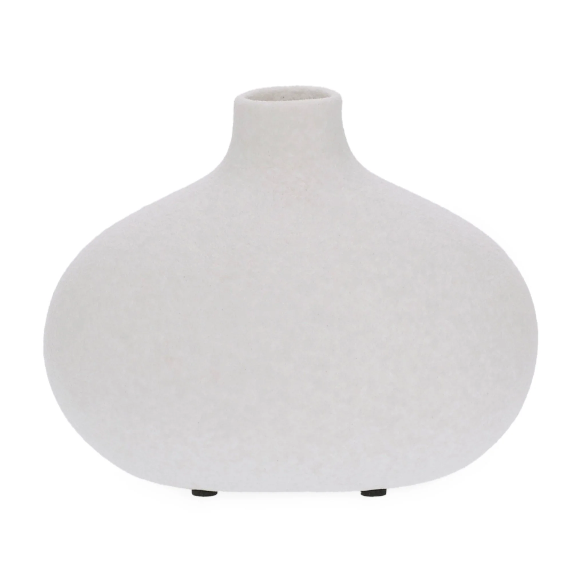 Vaso Decorativo em Cerâmica Cinza 15cm - Image 3