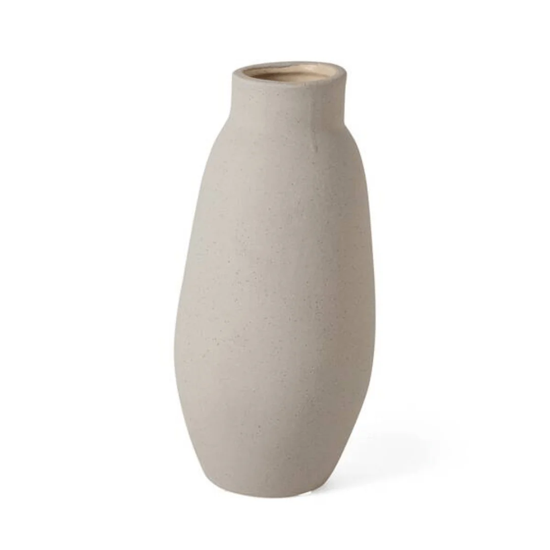 Vaso Decorativo em Cerâmica Cinza 27,5cm M - Image 3