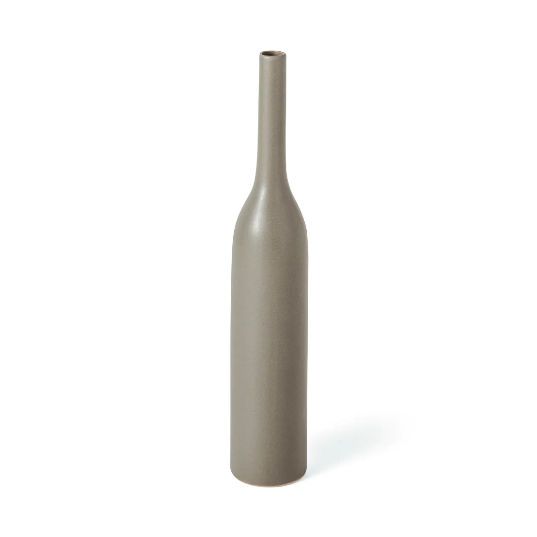 Vaso Decorativo em Cerâmica Cinza 29,5cm