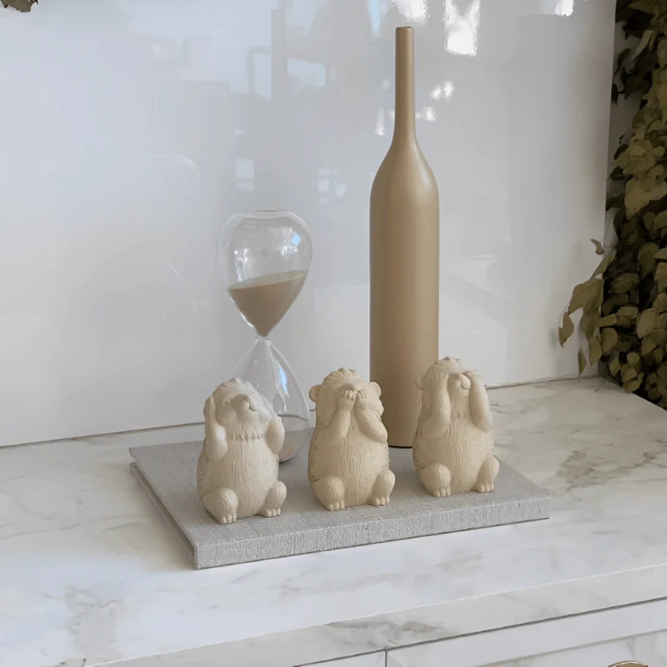 Vaso Decorativo em Cerâmica Cinza 29,5cm - Image 3