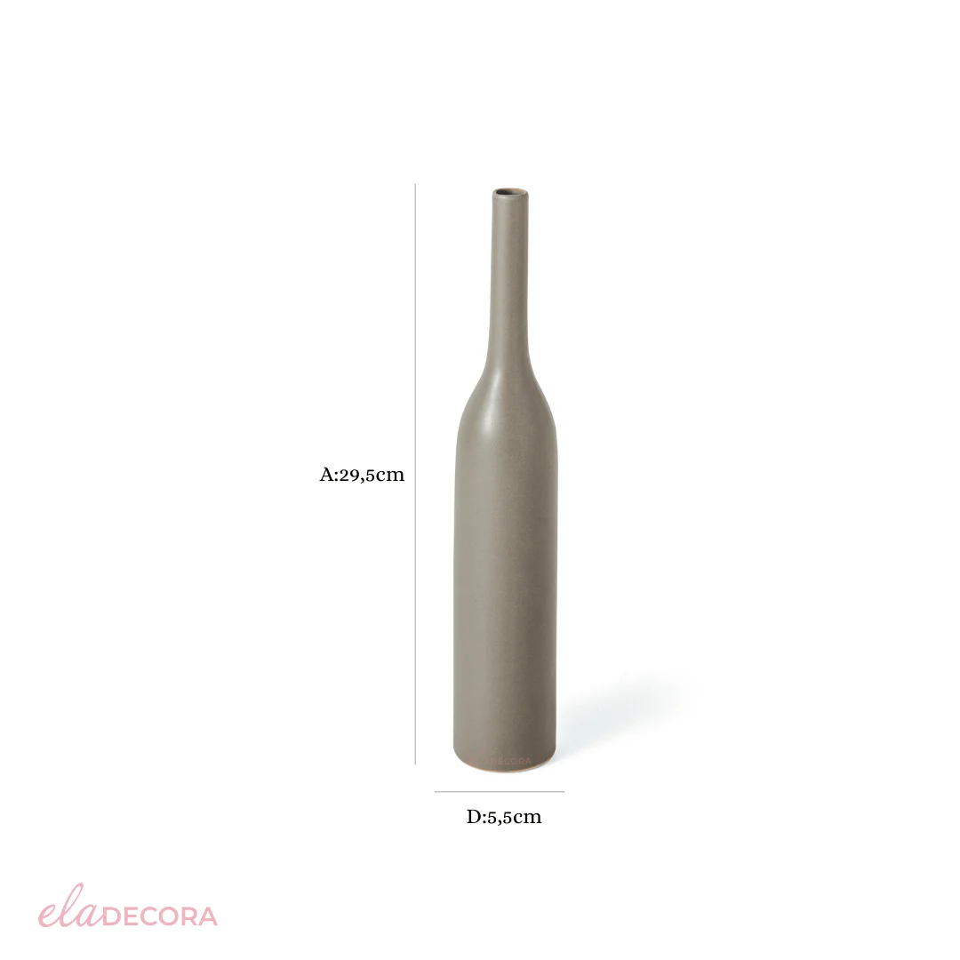 Vaso Decorativo em Cerâmica Cinza 29,5cm - Image 4
