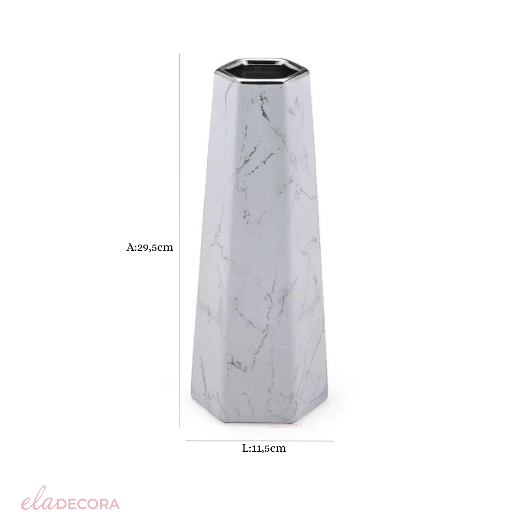 Vaso Decorativo Pilar Cromado 29,5cm x 11,5cm - Image 3