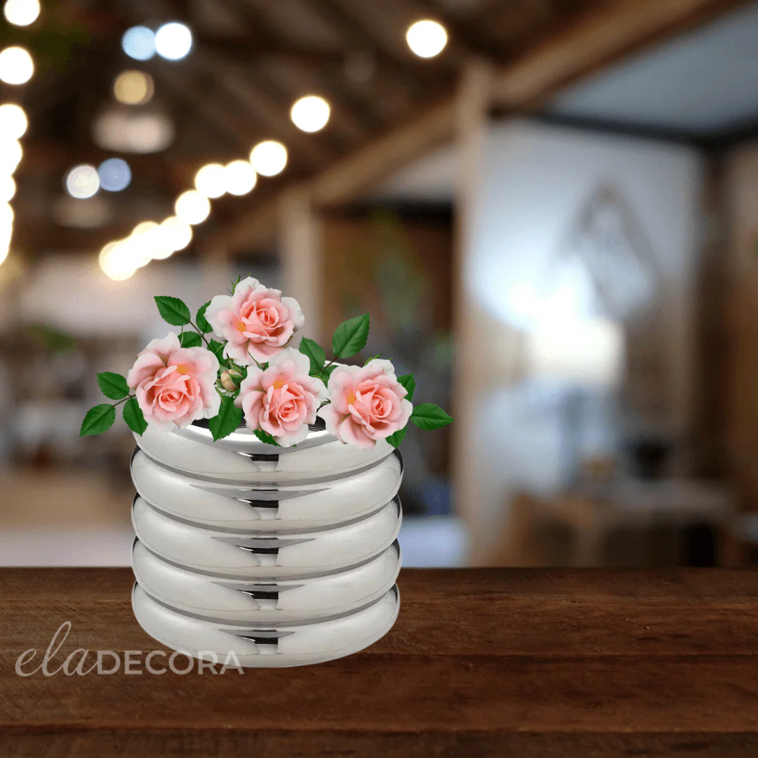 Vaso Decorativo Redondo Cromado 11,5cm - Image 2