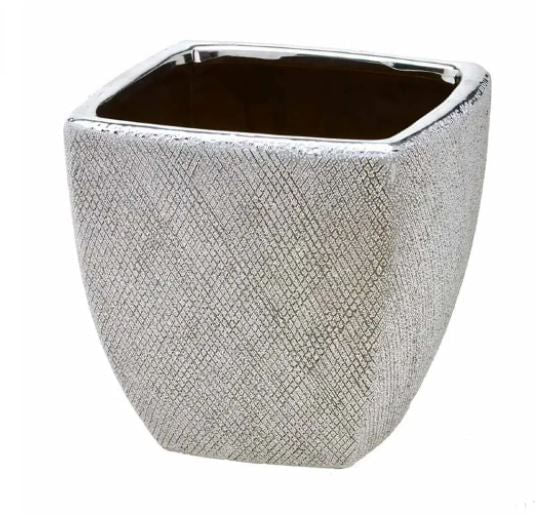 Vaso Decorativo Rustico Cinza 17cm