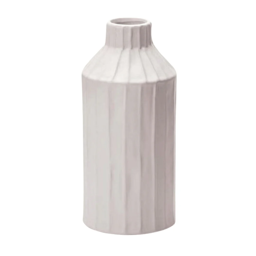 Vaso em Cerâmica Branco 28 cm x 13 cm
