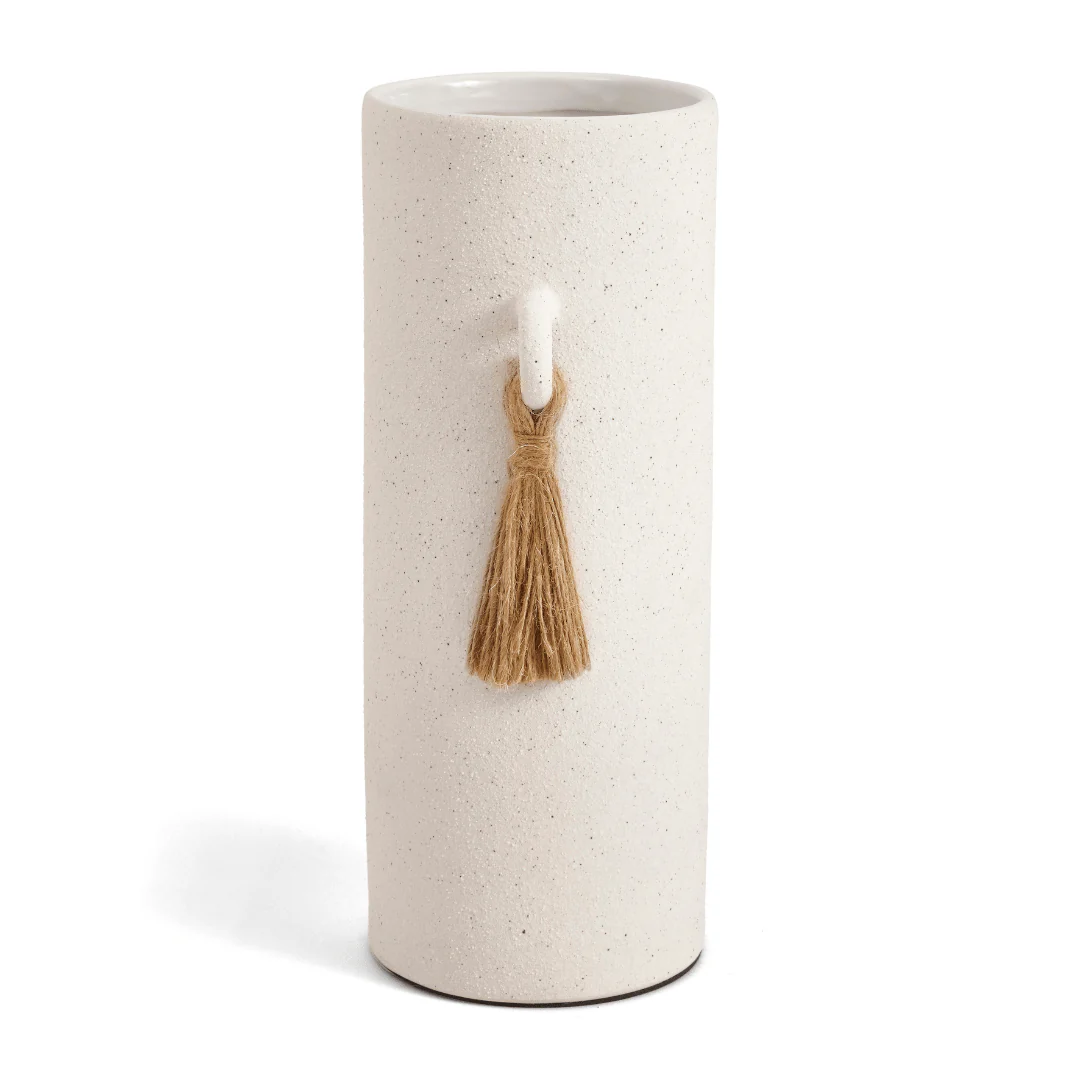 Vaso em Cerâmica com Corda Off White 26,5cm - Image 3