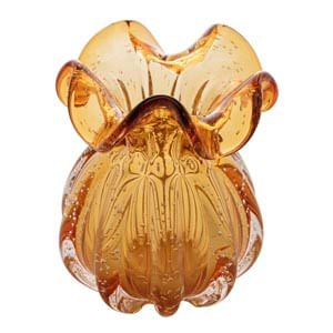 Vaso Murano Trouxinha de Vidro Italy Âmbar 17 cm - Image 4