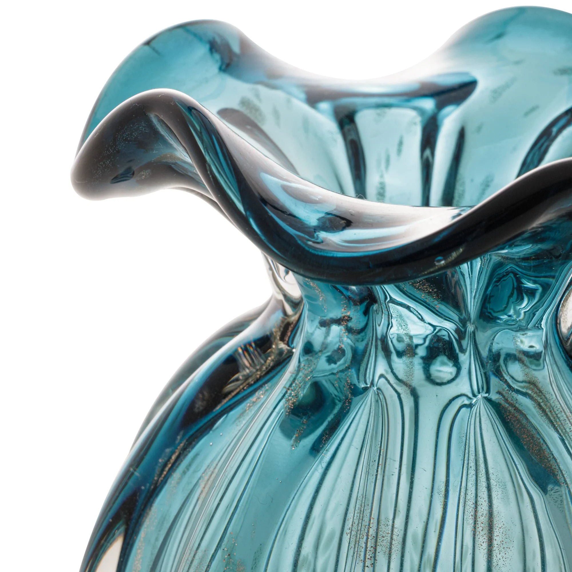 Vaso Murano Trouxinha de Vidro Italy Azul e Rose 11cm - Image 3