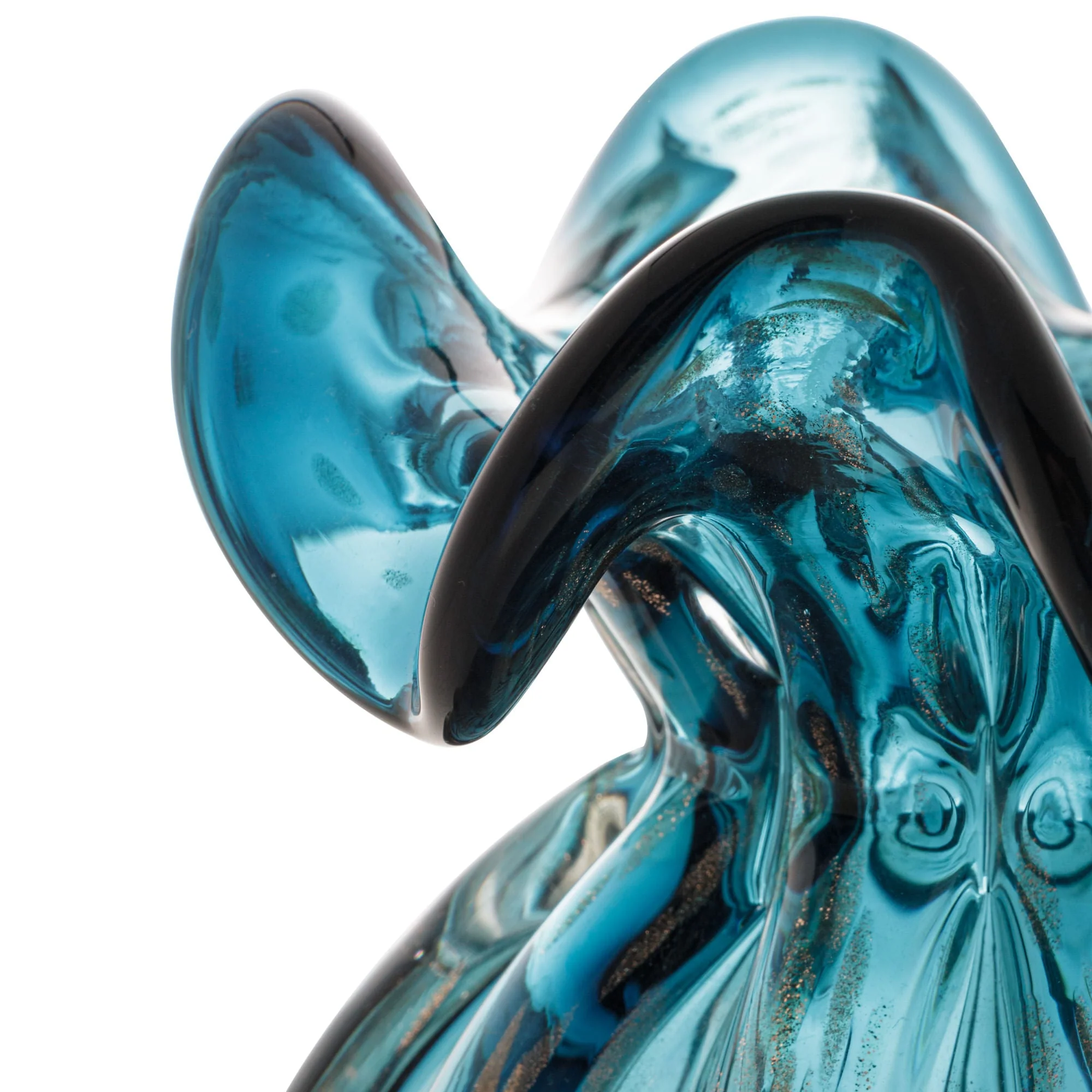Vaso Murano Trouxinha de Vidro Italy Azul e Rosé 17cm - Image 5