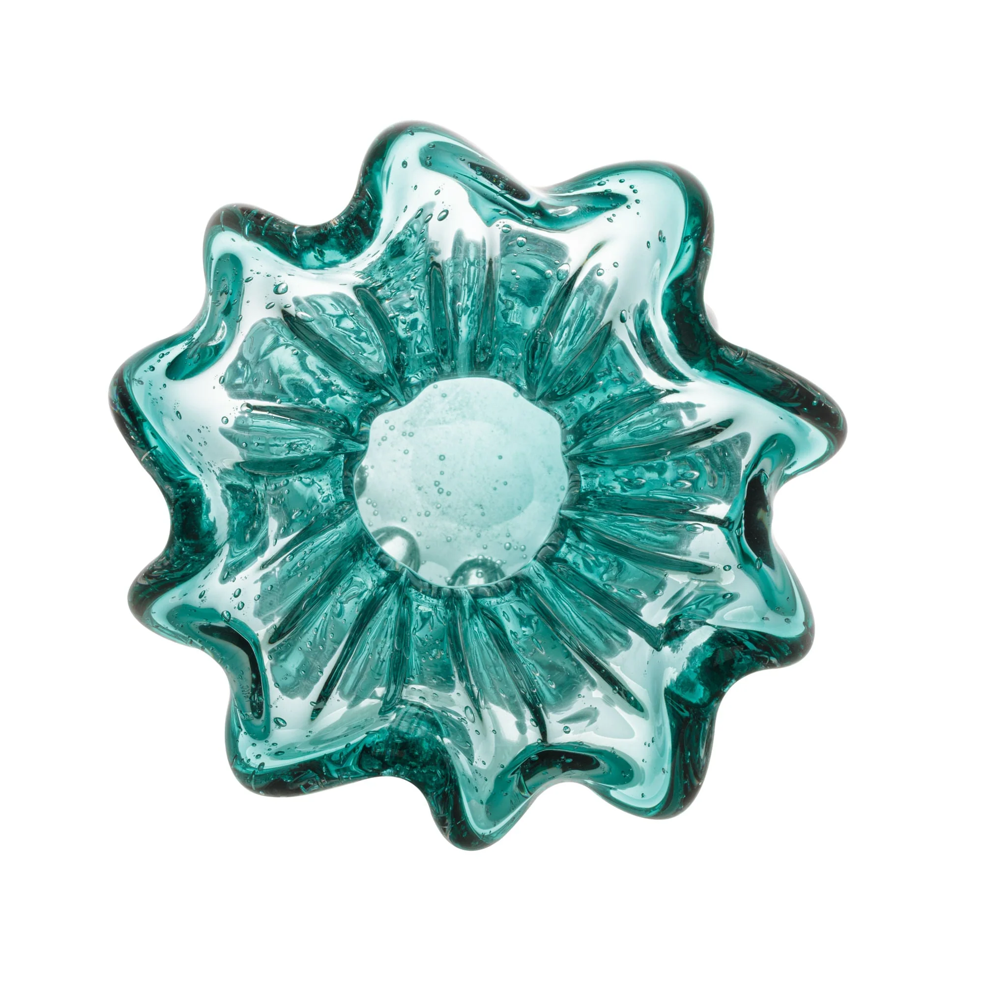 Vaso Murano Trouxinha de Vidro Italy Azul Verde Tiffany 17cm - Image 4