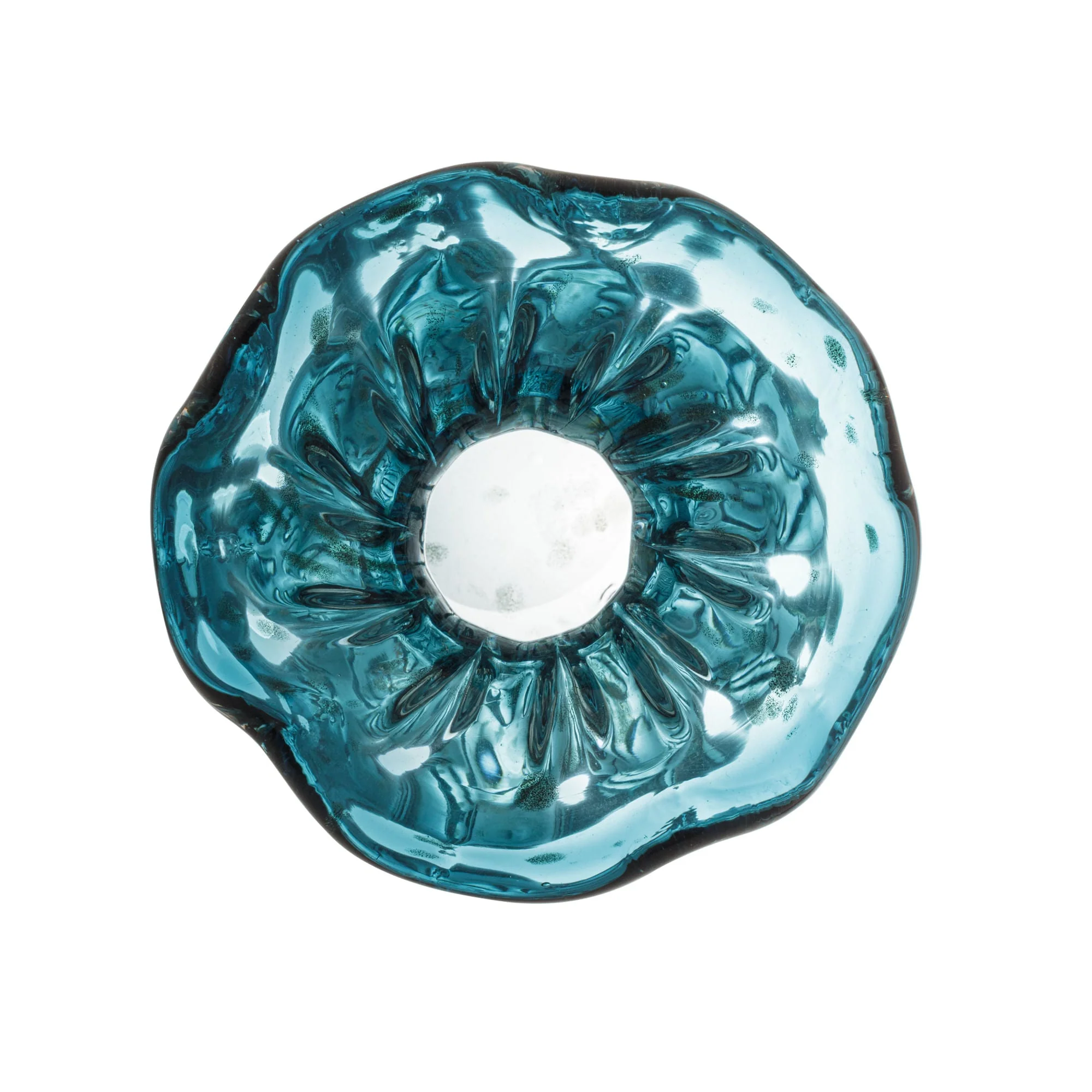Vaso Murano Trouxinha de Vidro Italy Azul Verde Tiffany e Rose - 11 cm - Image 3