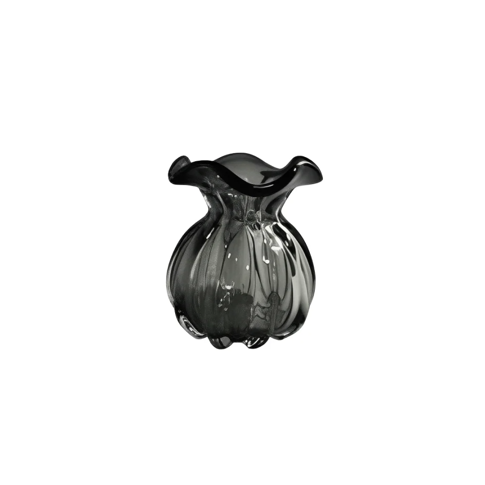 Vaso Murano Trouxinha de Vidro Italy Cinza 11 cm - Image 2