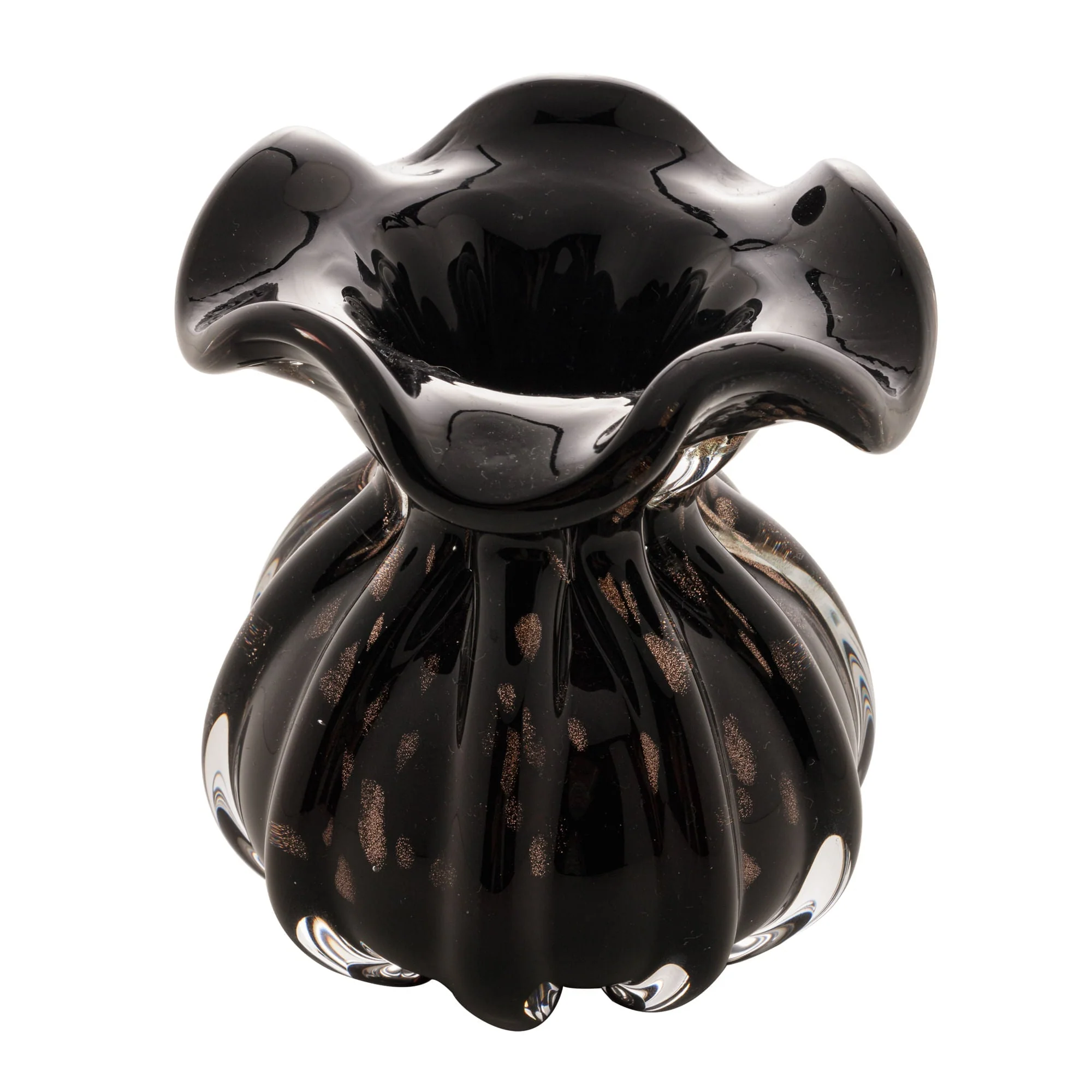 Vaso Murano Trouxinha de Vidro Italy Preto e Rose 13cm - Image 3