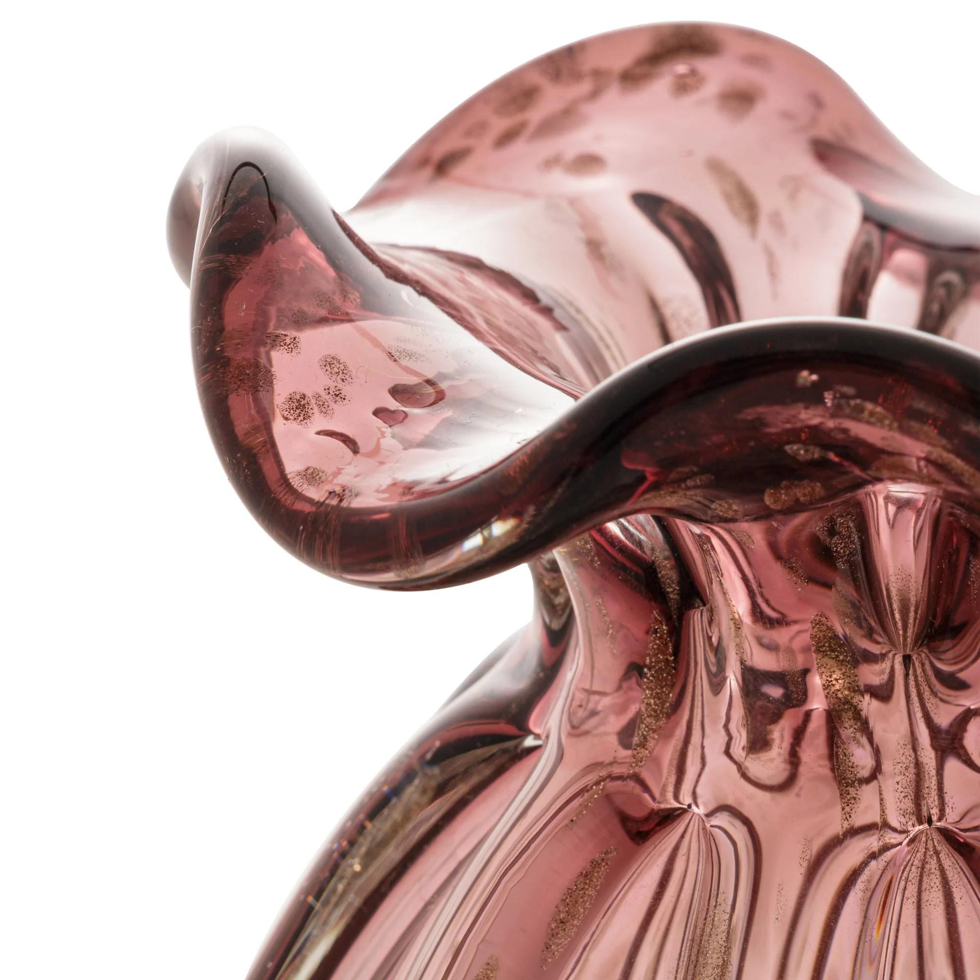Vaso Murano Trouxinha de Vidro Italy Púrpura e Rose - 13 cm - Image 2