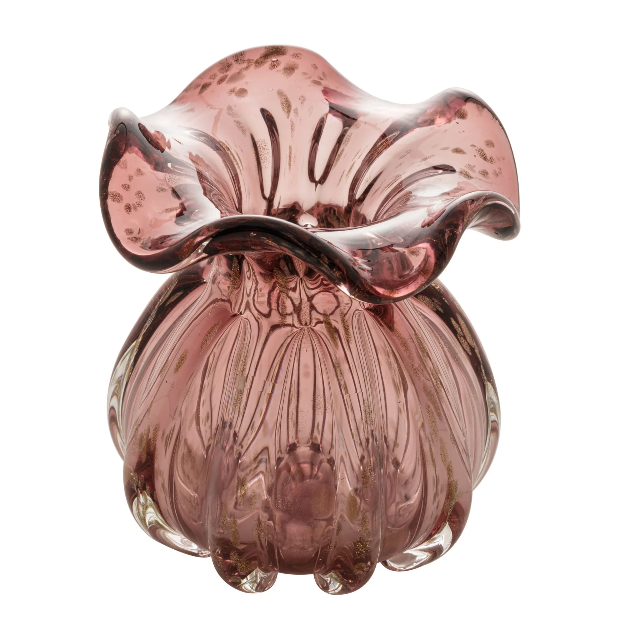 Vaso Murano Trouxinha de Vidro Italy Púrpura e Rose - 13 cm - Image 3
