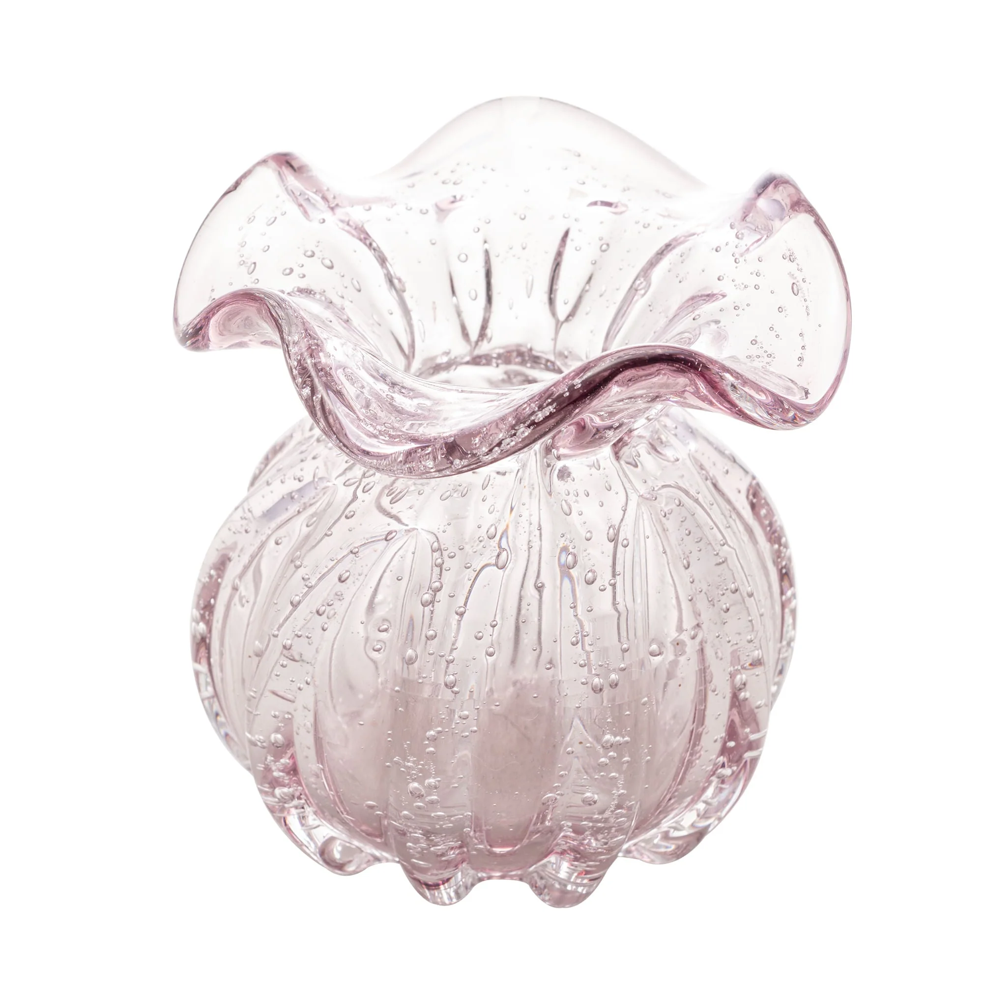 Vaso Murano Trouxinha de Vidro Italy Rosa Claro 11cm - Image 5
