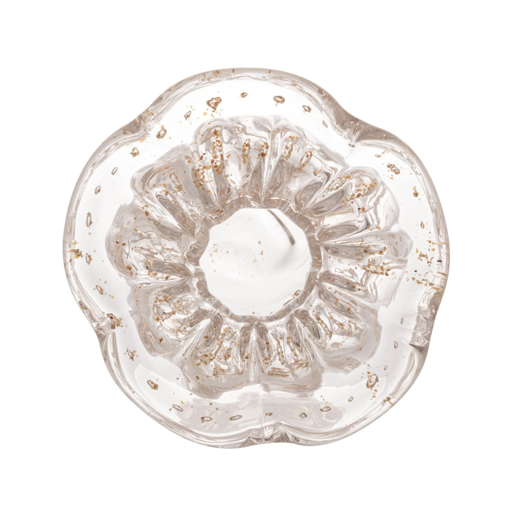 Vaso Murano Trouxinha de Vidro Italy Transparente e Dourado 11cm - Image 5