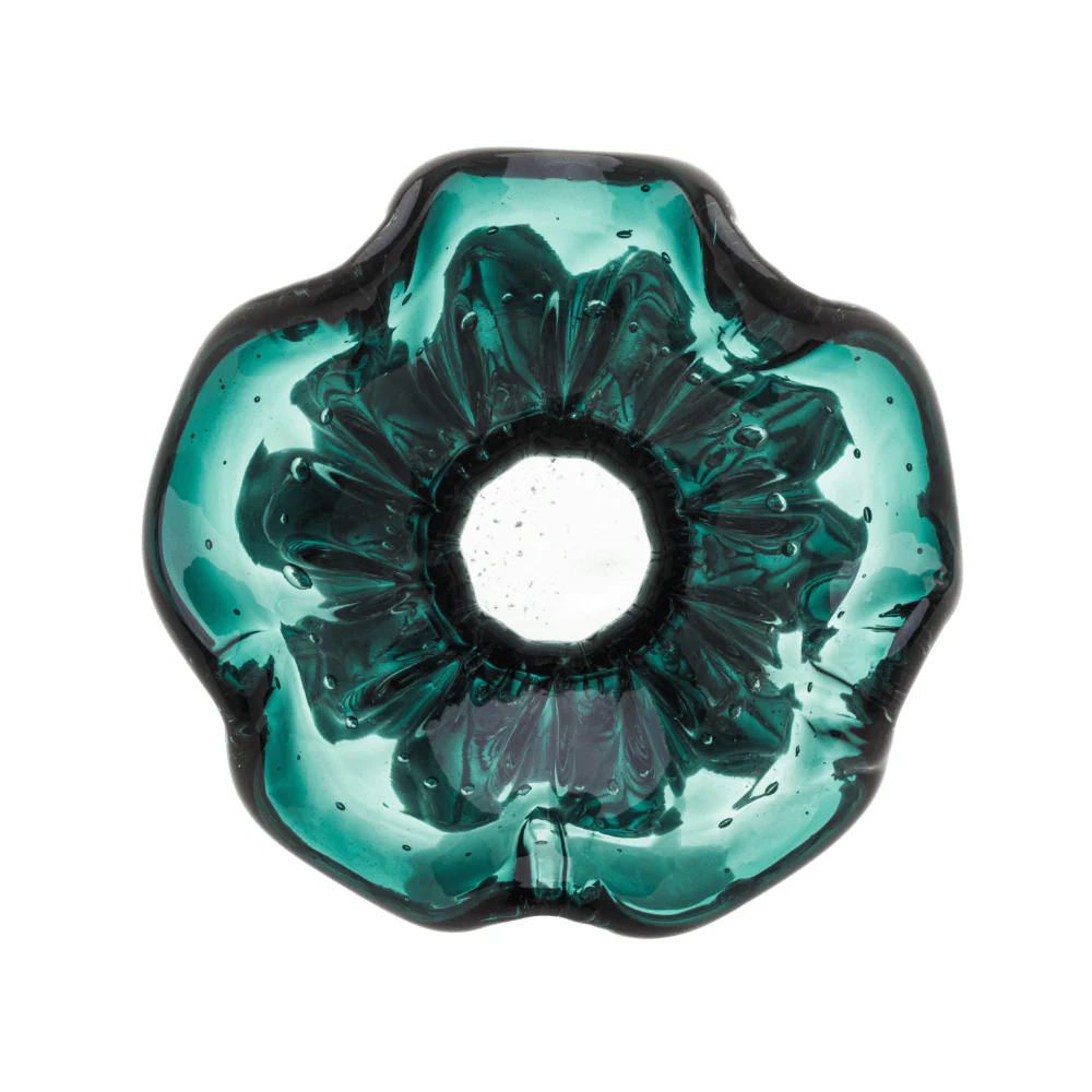 Vaso Murano Trouxinha de Vidro Italy Verde Esmeralda e Dourado - 11 cm - Image 3