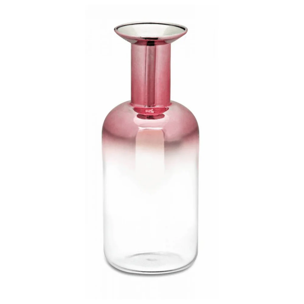 Vaso Decorativo Vidro Degrade Rose Gold - 15 cm