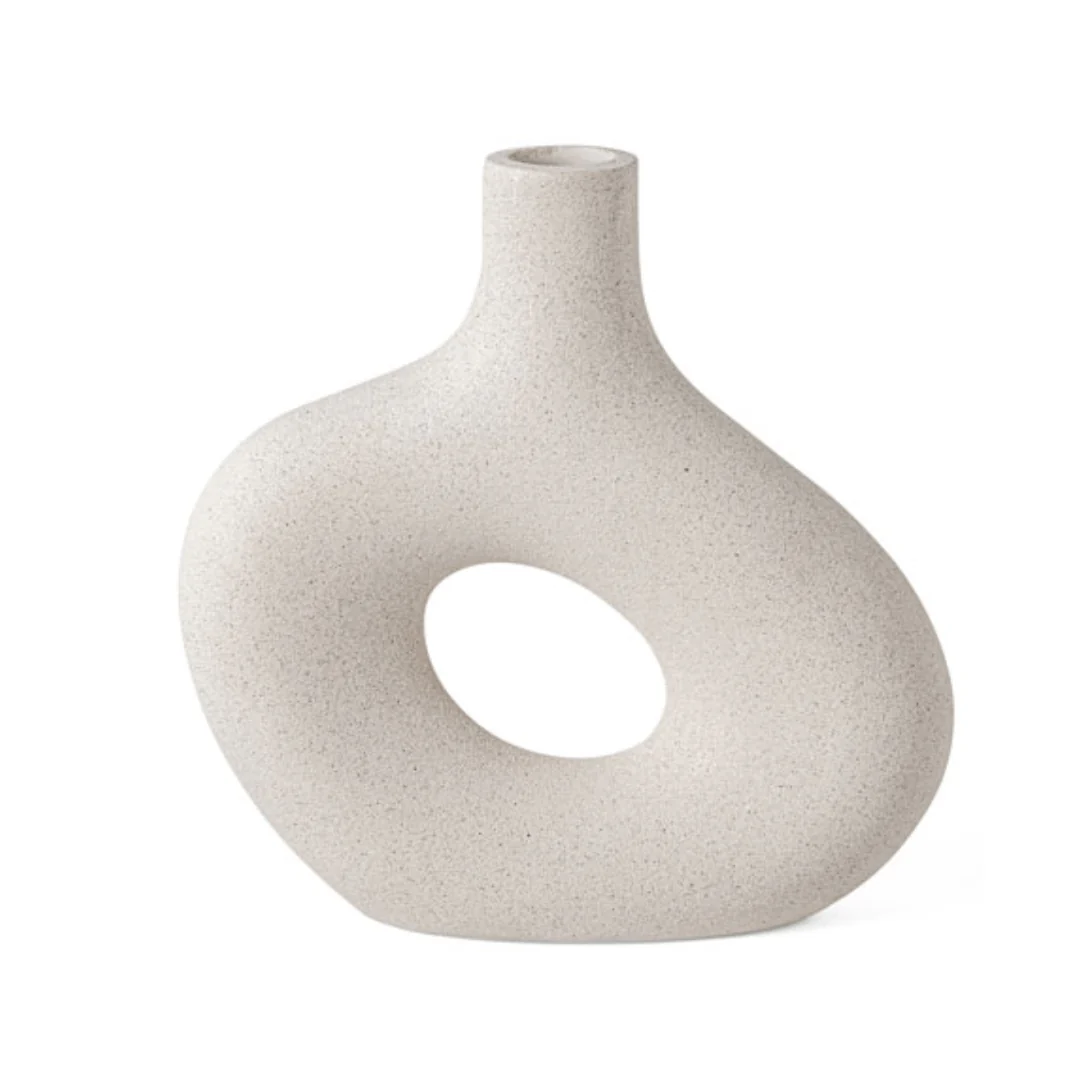 Vaso Vazado em Polirresina Bege 23cm - Image 3