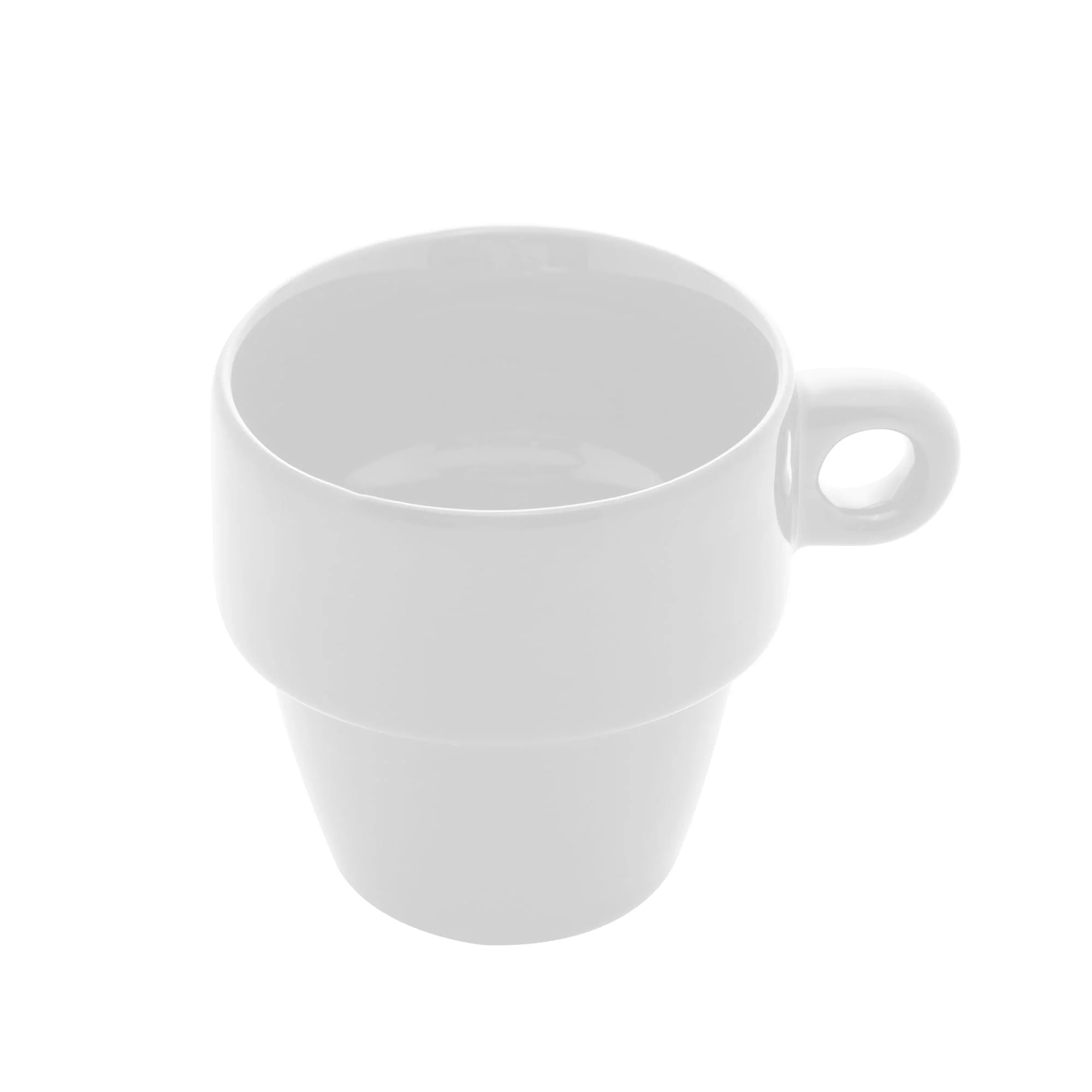 Xícara de Café Cerâmica Empilhável Branco 90ml - Image 2