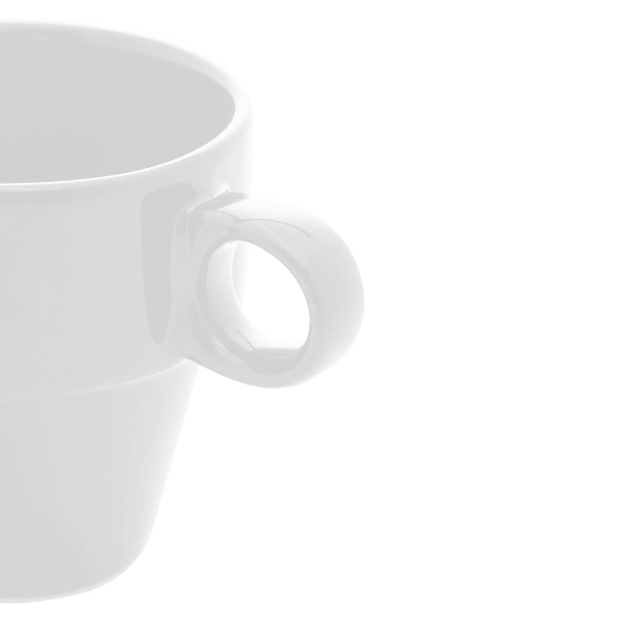 Xícara de Café Cerâmica Empilhável Branco 90ml - Image 5